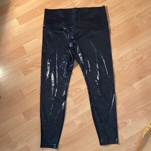 Shiny, faux leather Knix compression leggings, never worn